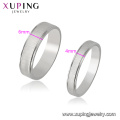 R-71 Xuping suministros de joyería al por mayor ajuste de anillo de oro blanco + material de acero inoxidable de color plata joyas al por mayor